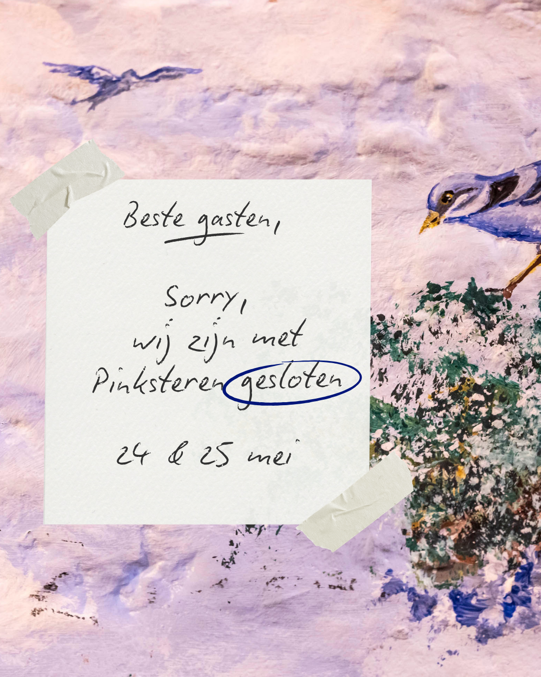 Kopie van Sorry, wij zijn gesloten tomorrow!